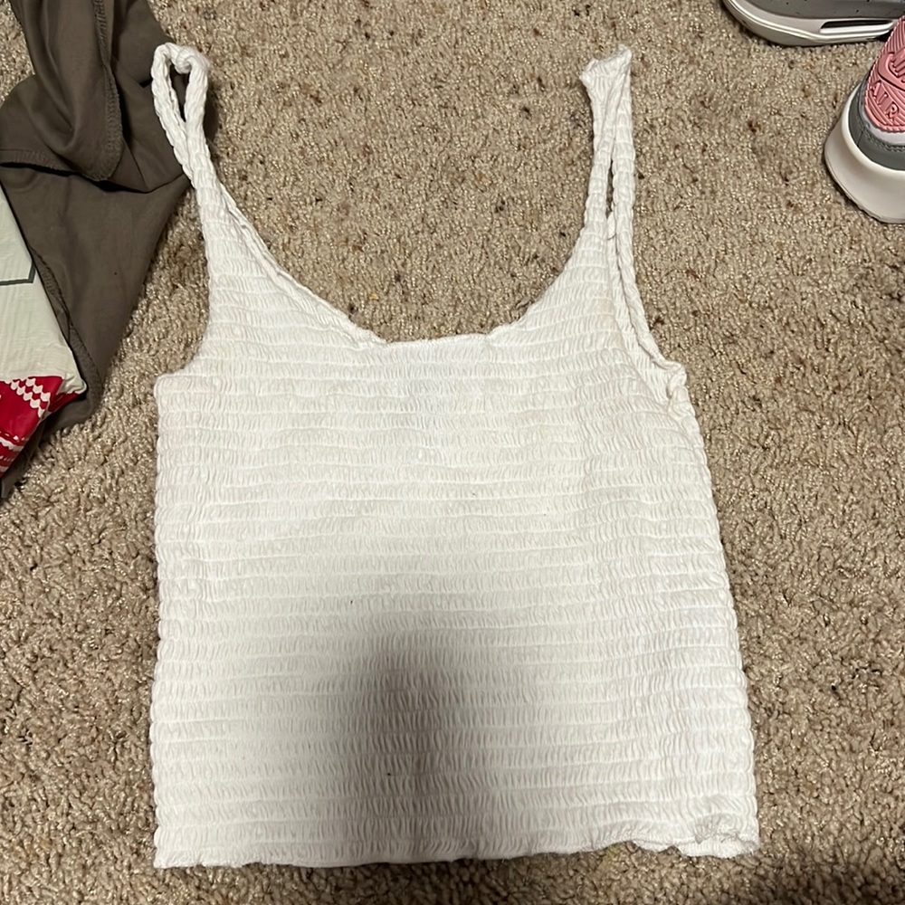 white tank top crop top
